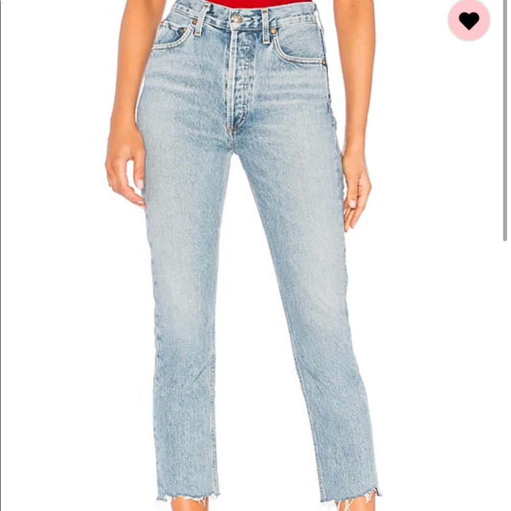 AGOLDE Riley high rise straight crop